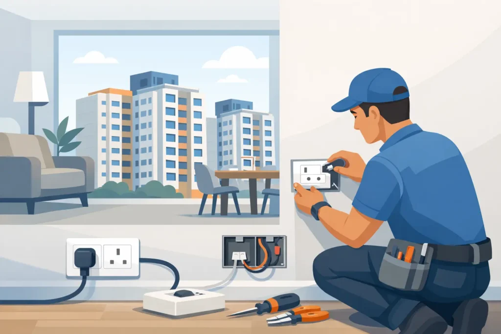Install Extra Power Points in HDB Safely