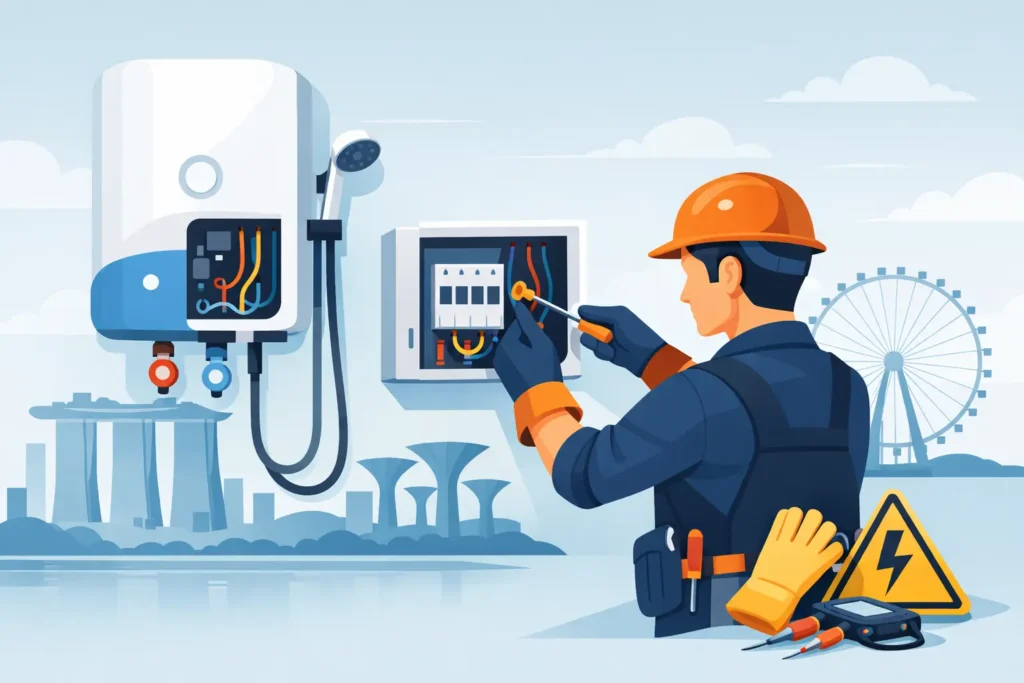 Water Heater Wiring Electrician Singapore Safety