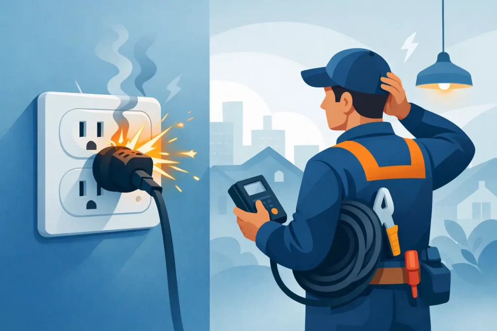 Why Sockets Spark and When to Call an Electrician