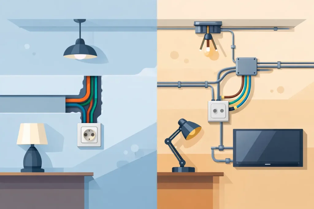 Concealed Versus Exposed Electrical Wiring
