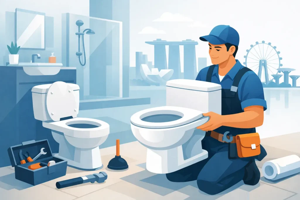Toilet Bowl Replacement Contractor Singapore